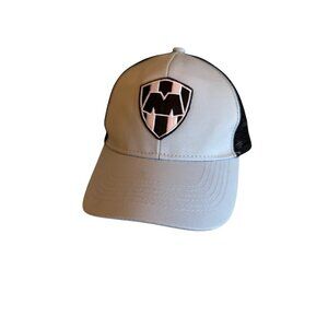 Rayados White & Black Trucker Cap With Logo Adjustable Snapback Mesh Hat